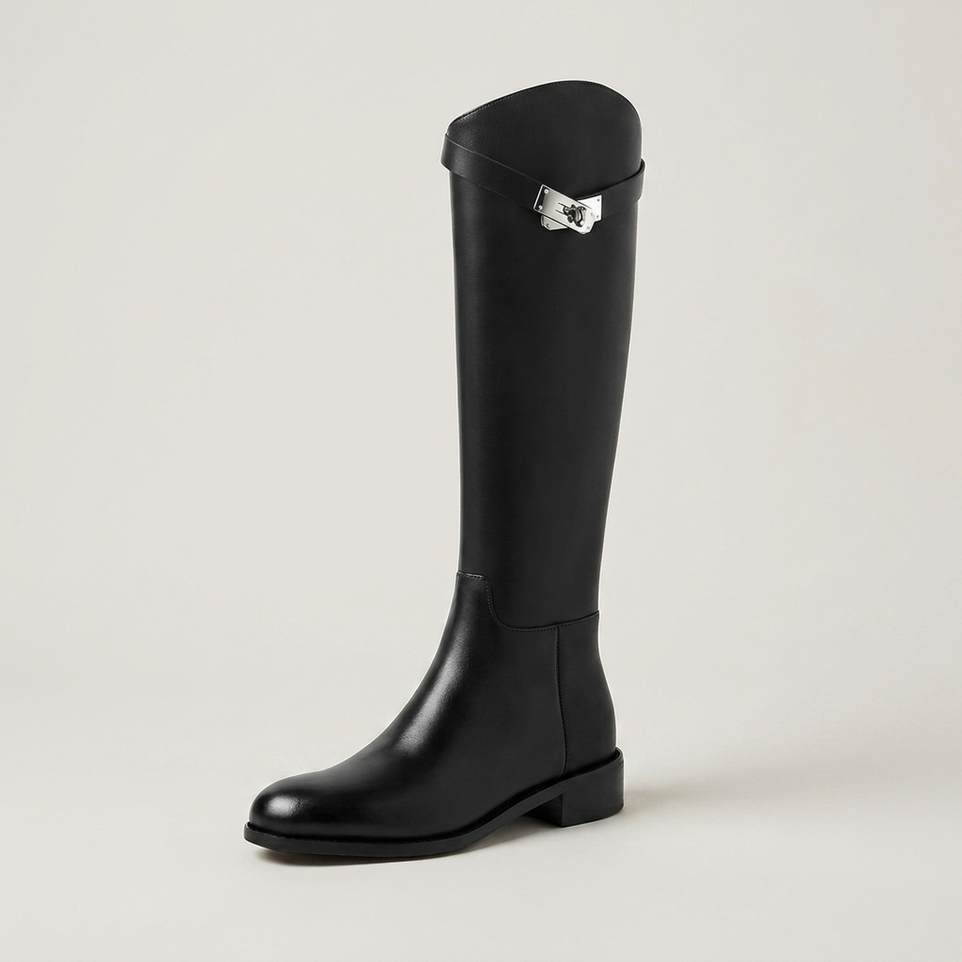 PLUXSTYLE::numise::aveline-metal-accent-riding-boots::closeup-hero