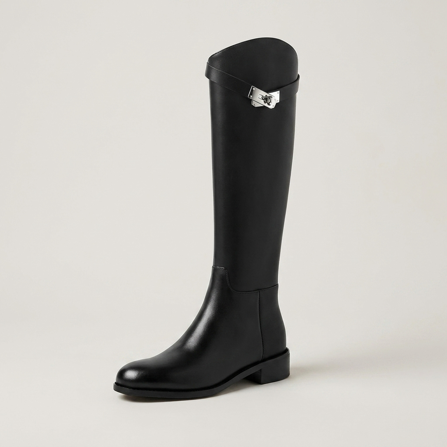 PLUXSTYLE::numise::aveline-metal-accent-riding-boots::closeup-hero