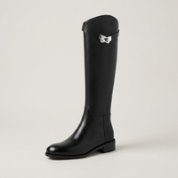 PLUXSTYLE::numise::aveline-metal-accent-riding-boots::closeup-hero