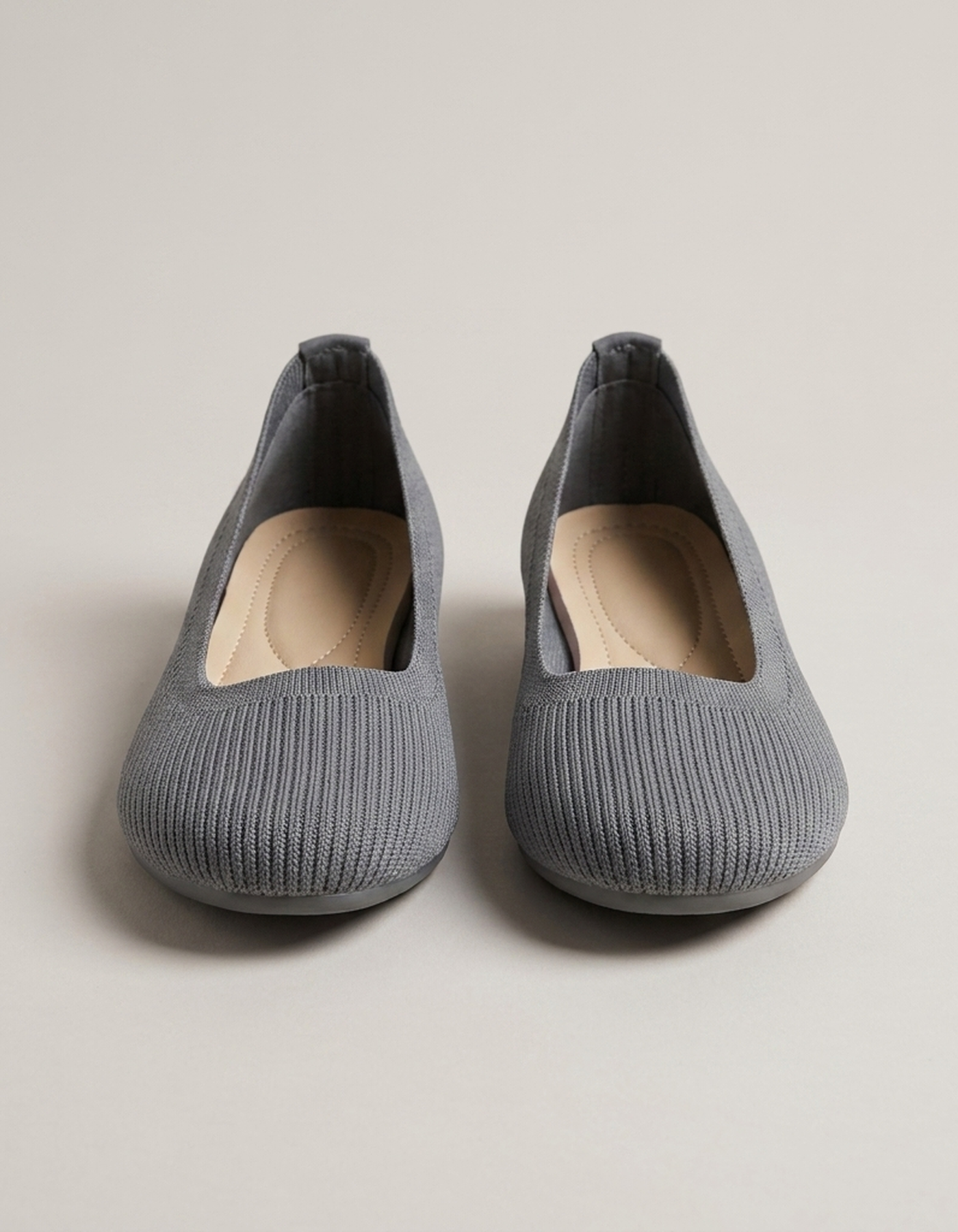 PLUXSTYLE::numise::comfort-fit-ballet-flat-footwear::pack-grey