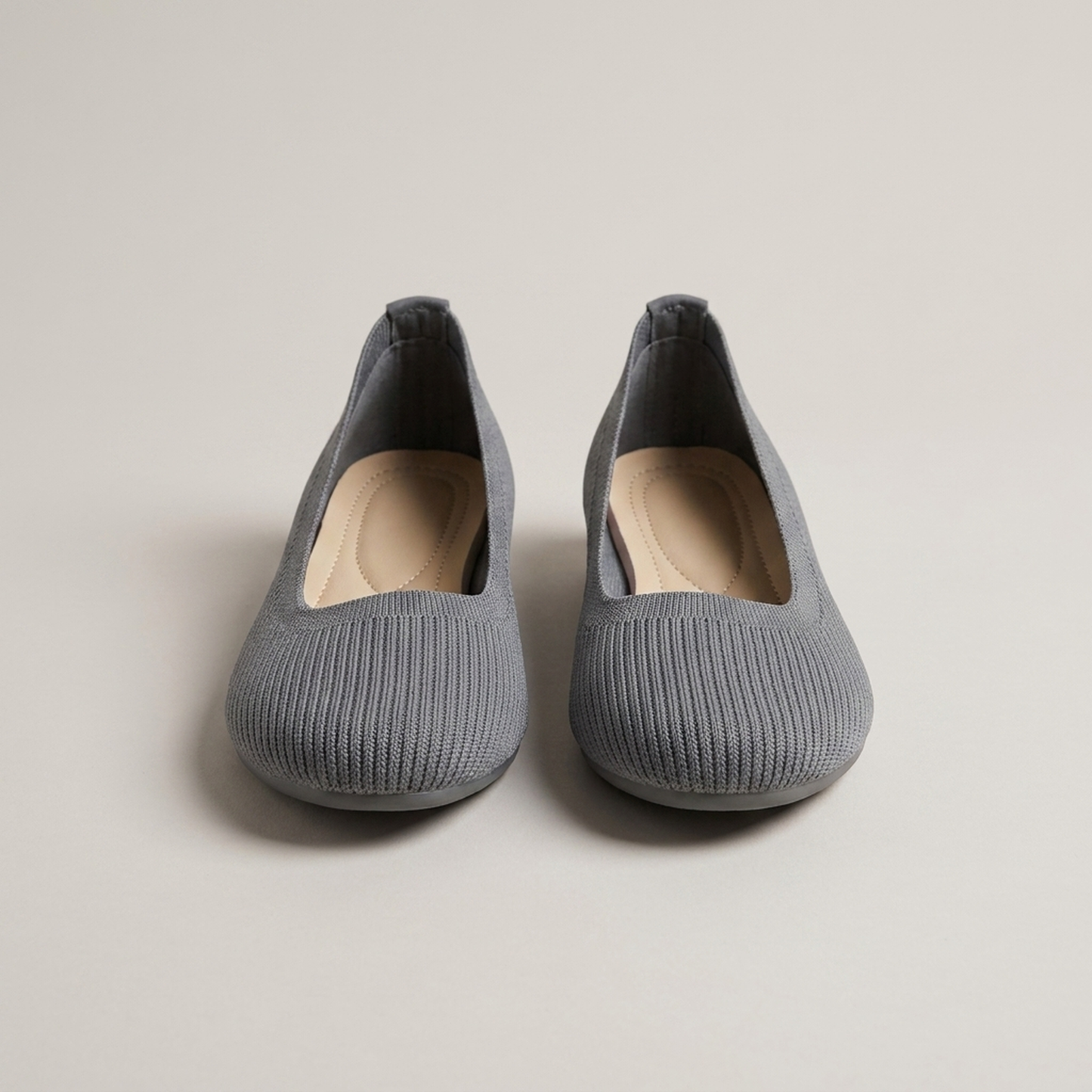 PLUXSTYLE::numise::comfort-fit-ballet-flat-footwear::pack-grey