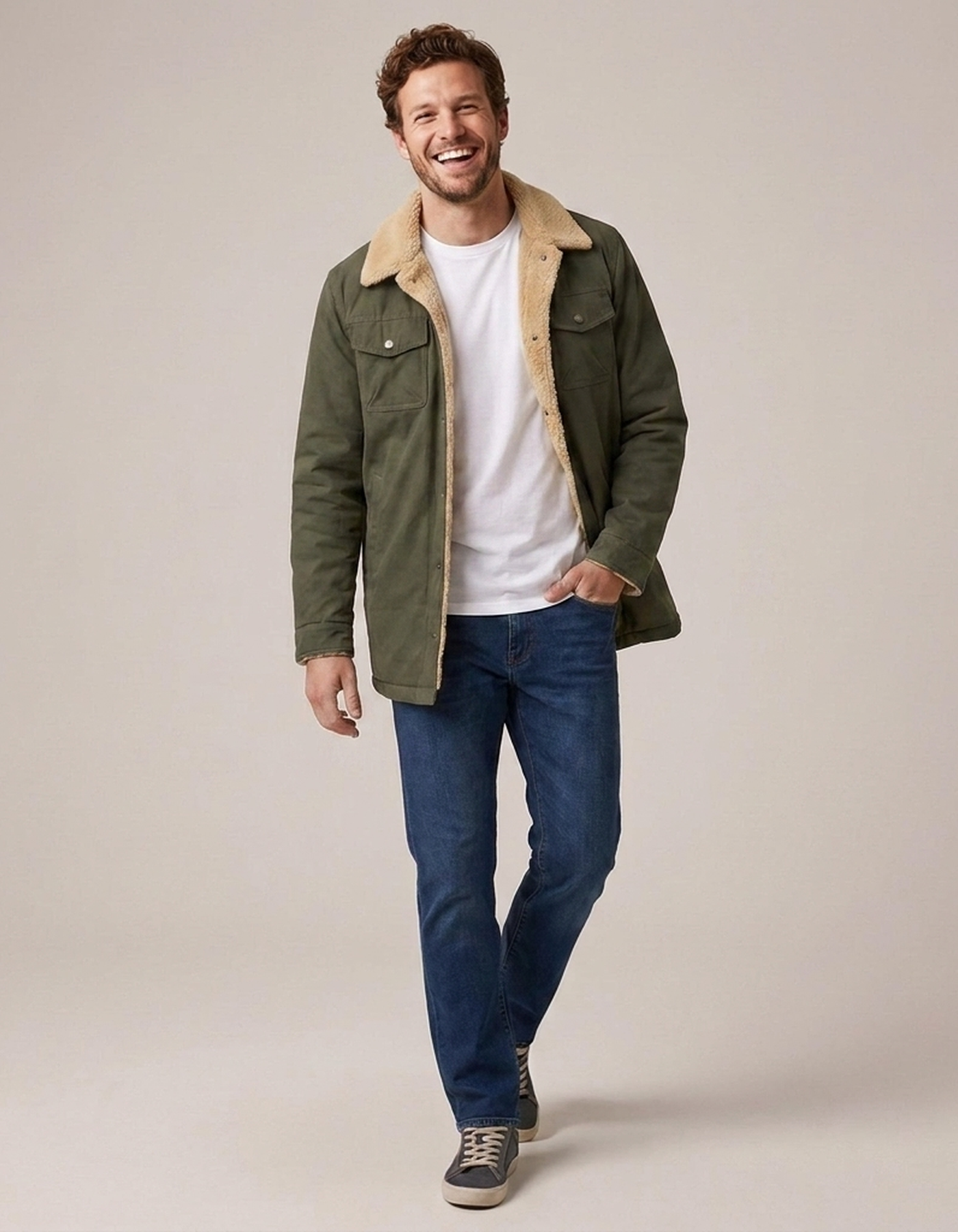 PLUXSTYLE::numise::mens-button-front-winter-parka::front