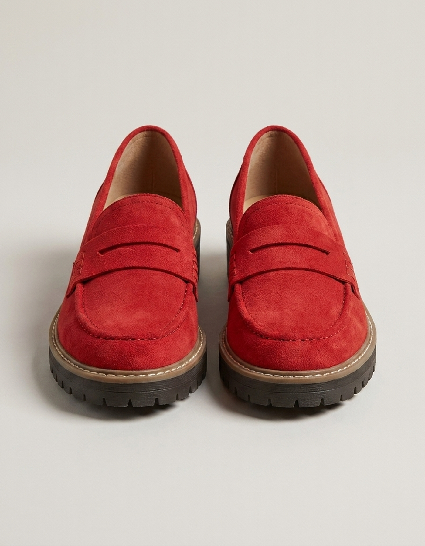 PLUXSTYLE::numise::chunky-slip-on-loafers::pack-red