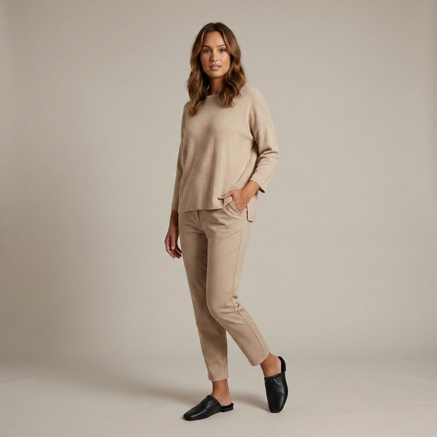 PLUXSTYLE::numise::womens-cap-toe-slip-on-mules::zoom-out