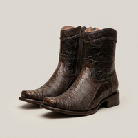PLUXSTYLE::numise::mens-textured-side-zip-boots::closeup-detail