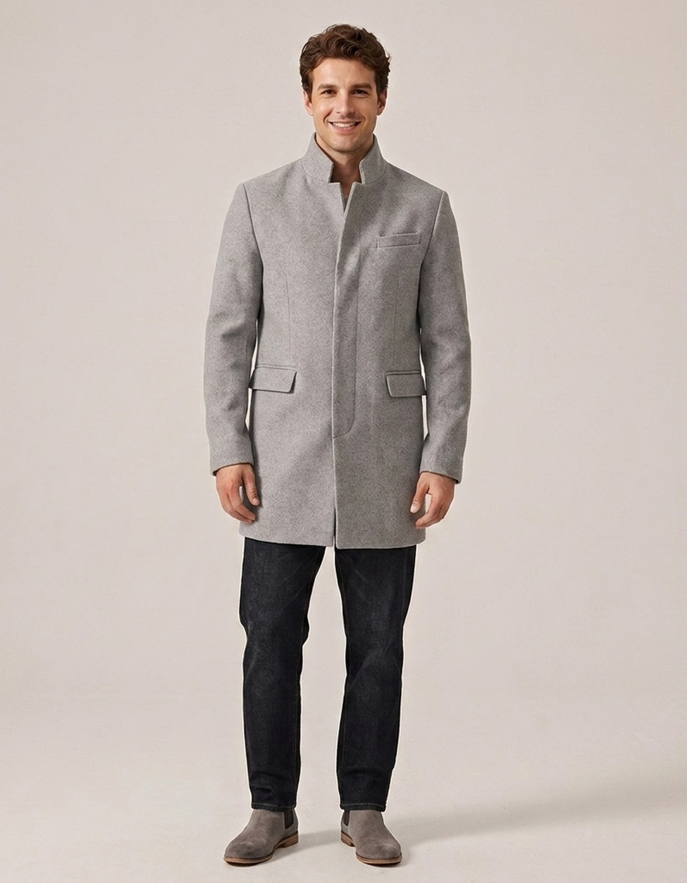 PLUXSTYLE::numise::mens-slim-fit-parka::front