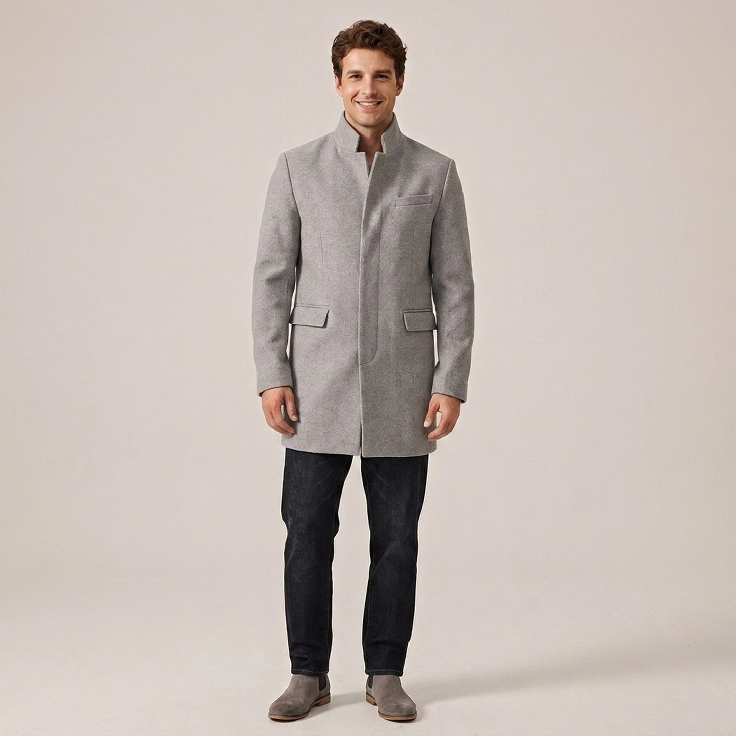 PLUXSTYLE::numise::mens-slim-fit-parka::front
