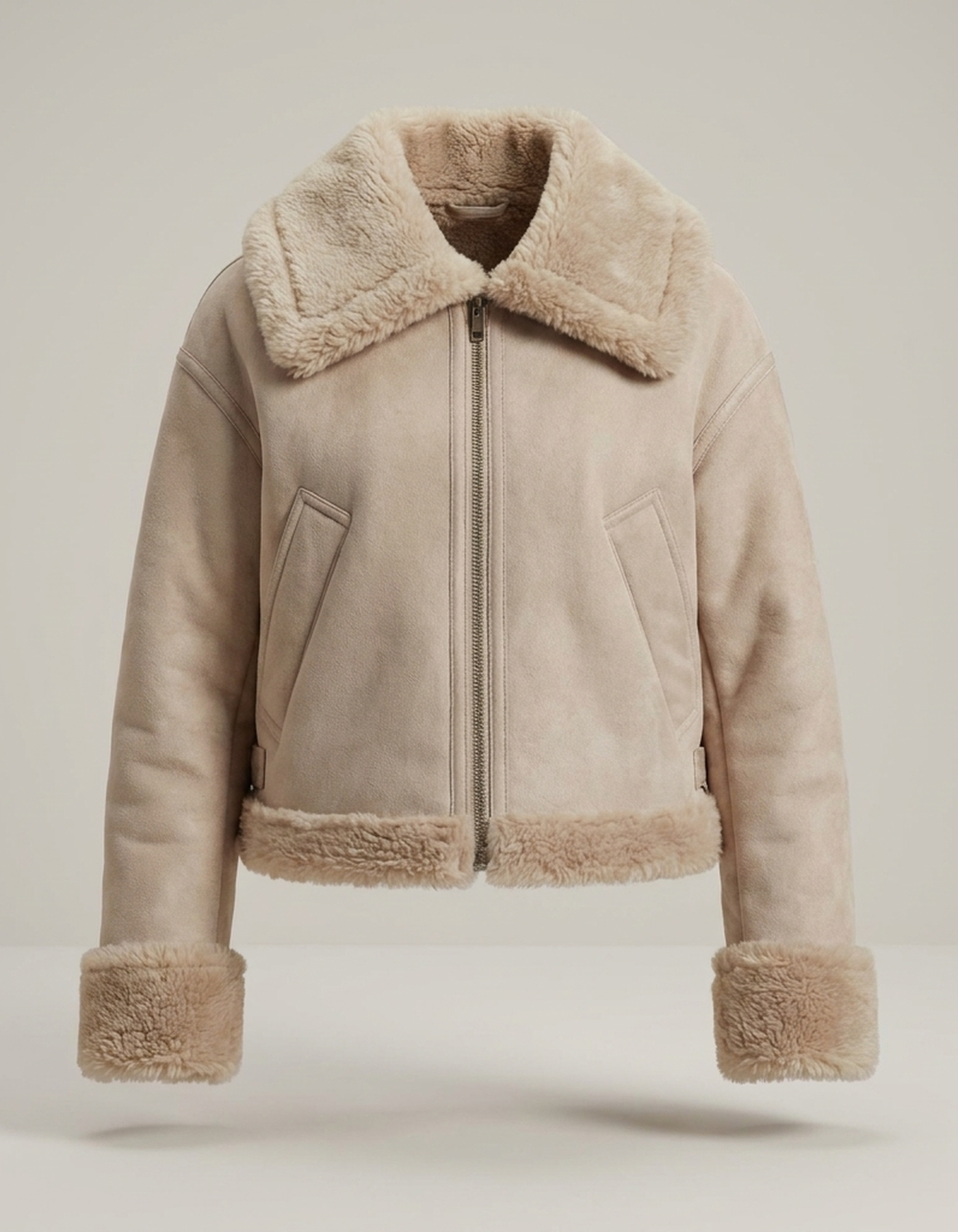 PLUXSTYLE::numise::cropped-aviator-parka::pack-beige