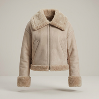 PLUXSTYLE::numise::cropped-aviator-parka::pack-beige