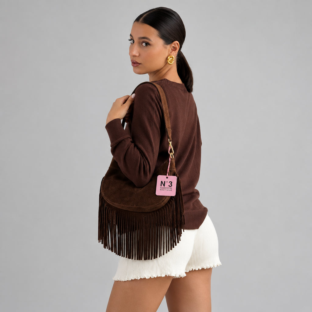 Fringe Accent Handbag
