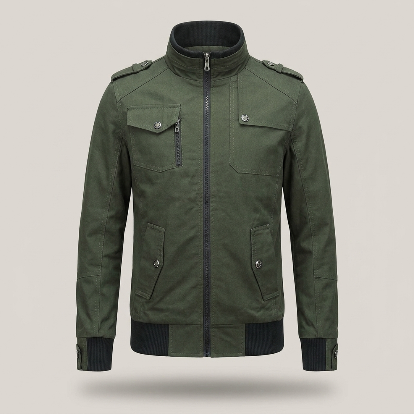 PLUXSTYLE::numise::mens-everyday-zip-up-parka::pack-green