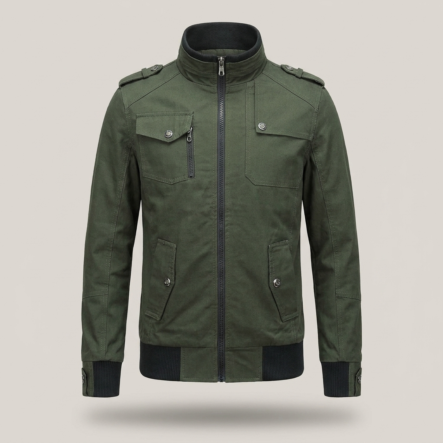 PLUXSTYLE::numise::mens-everyday-zip-up-parka::pack-green