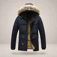 PLUXSTYLE::numise::mens-faux-fur-hood-parka::pack-black