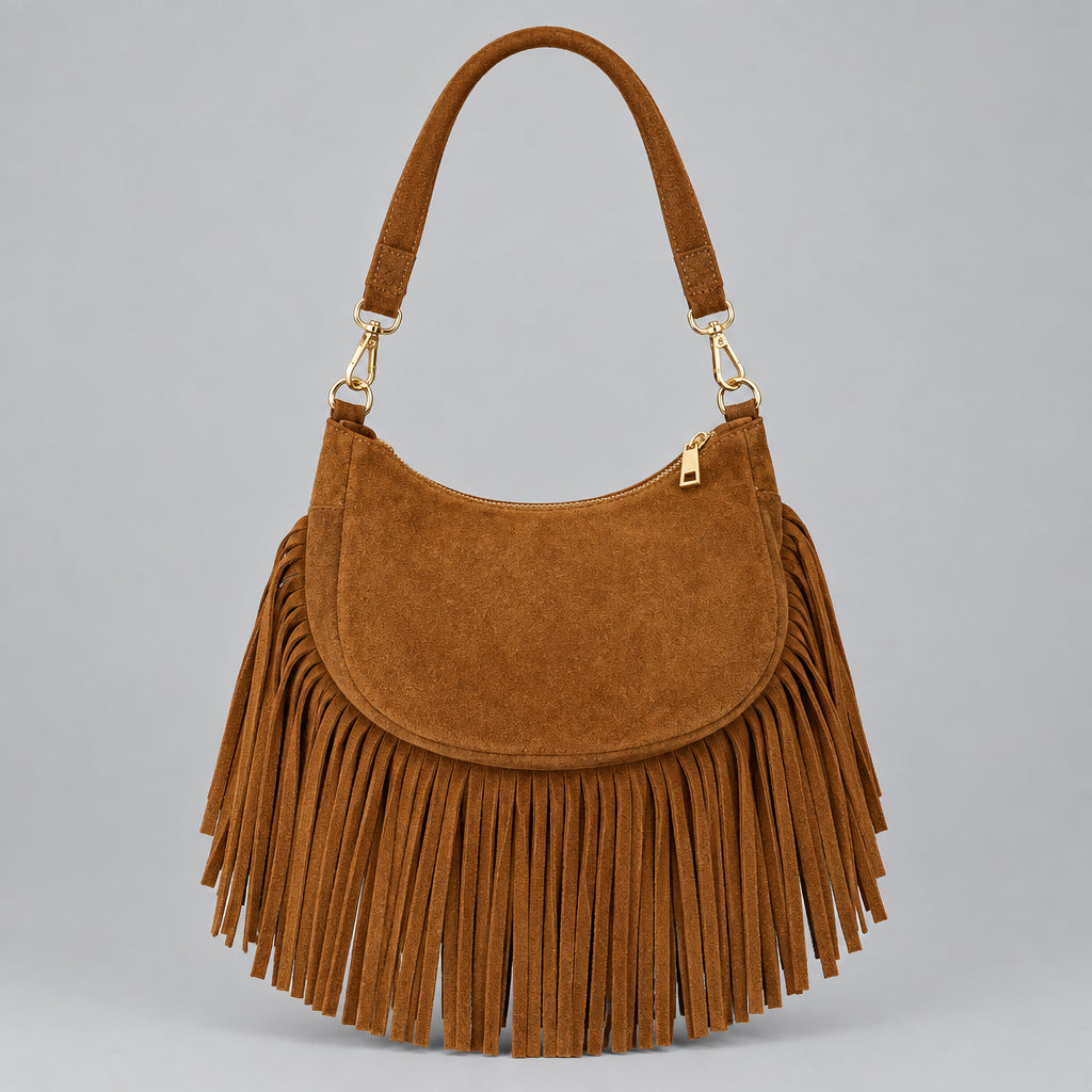 Fringe Accent Handbag