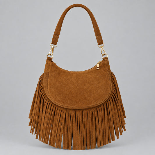 Fringe Accent Handbag