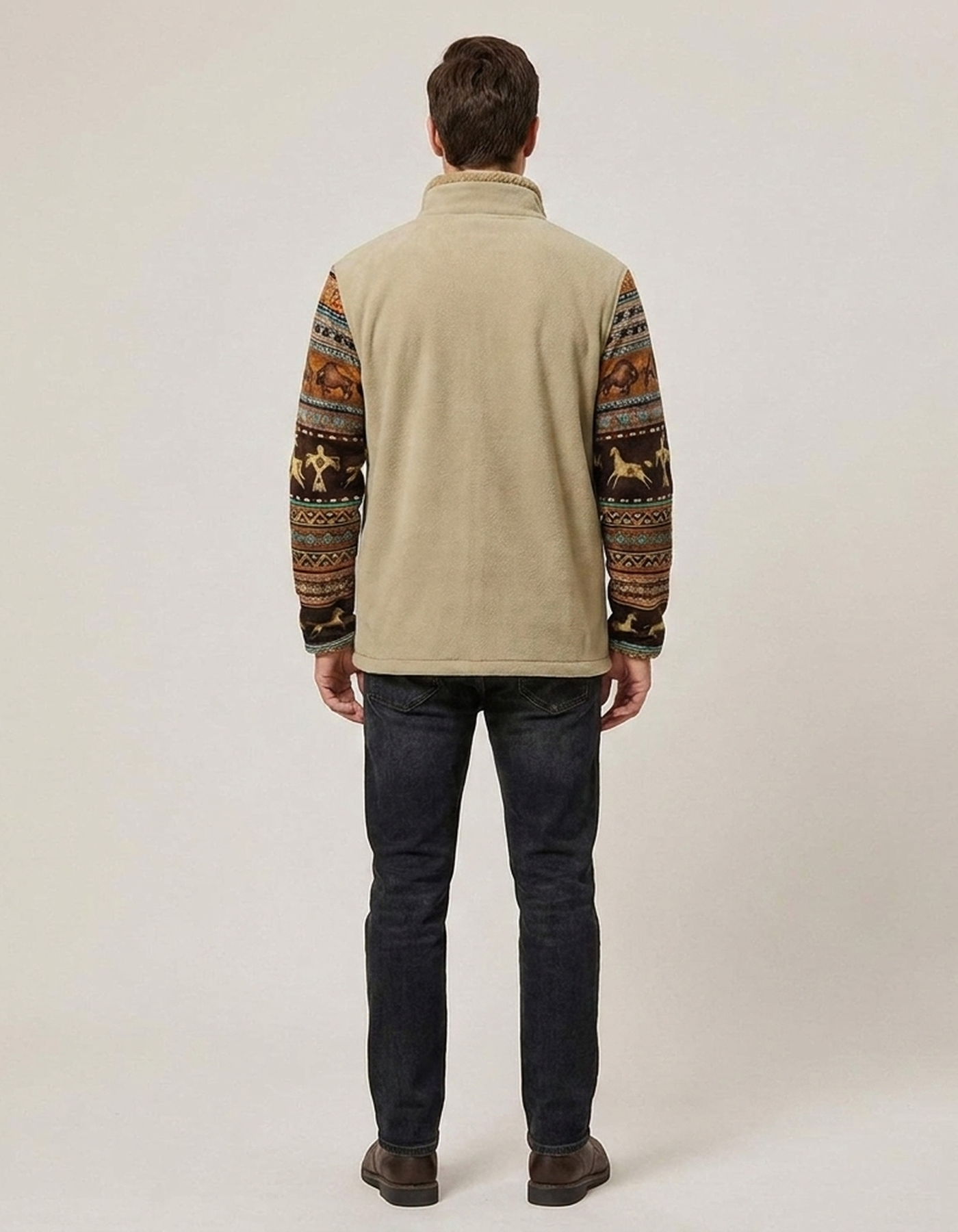 PLUXSTYLE::numise::mens-casual-zip-jacket::back