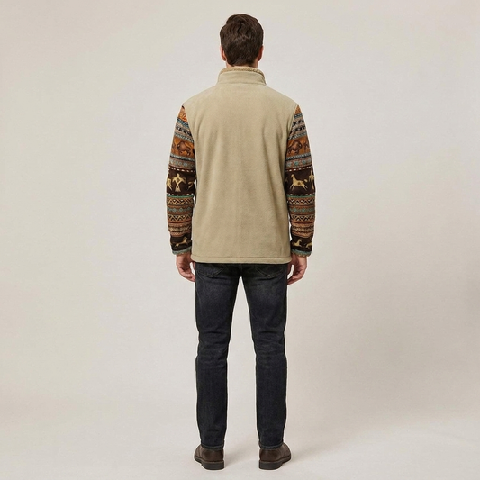 PLUXSTYLE::numise::mens-casual-zip-jacket::back