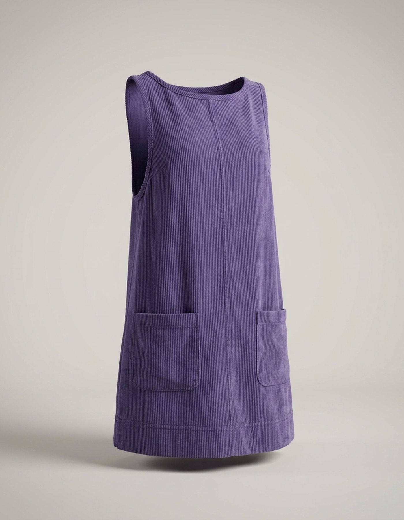 Relaxed A-Line Mini Dress | Women's Corduroy Overall Dress | Sleeveless A-Line Pinafore Jumper Dress