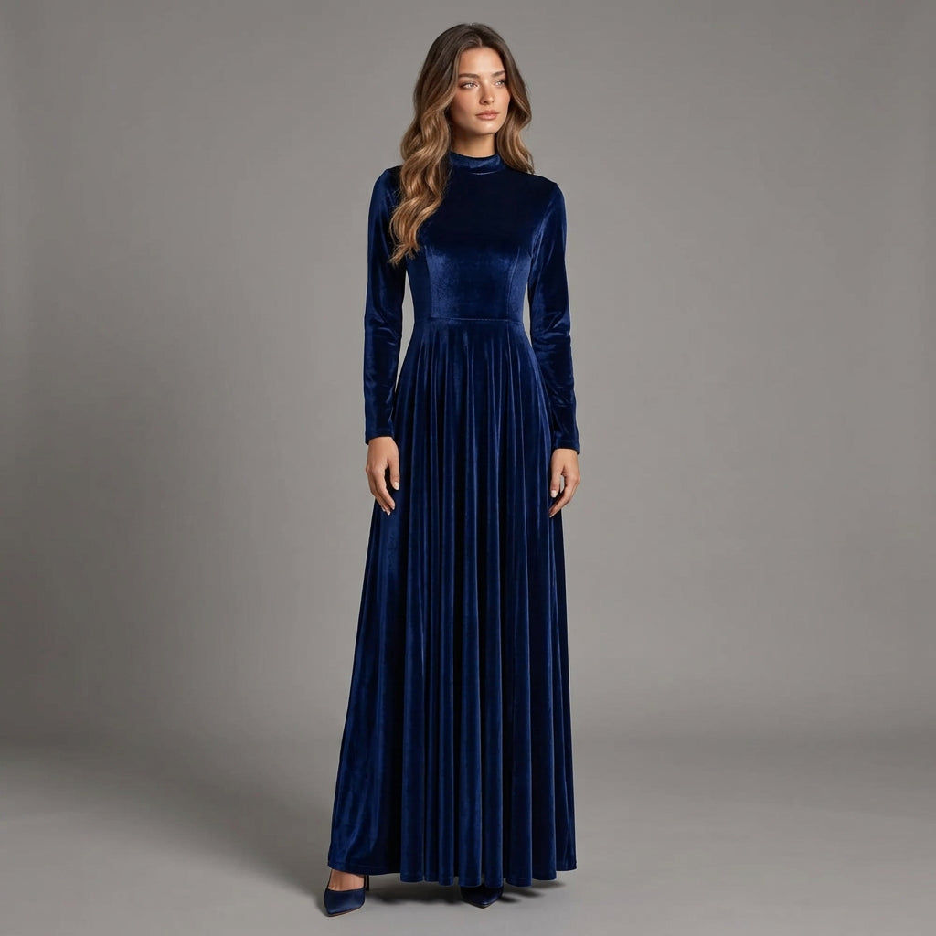 Josie | Women's Velvet Long-Sleeve Maxi Dress