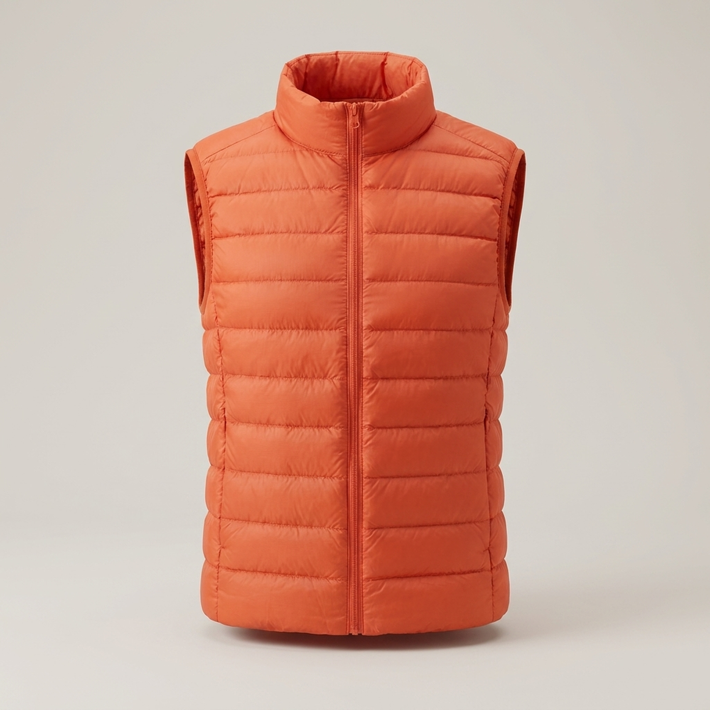 PLUXSTYLE::numise::everyday-sleeveless-parka::pack-orange