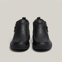 PLUXSTYLE::numise::mens-contrast-stitch-ankle-boots::pack-black