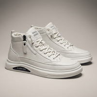 PLUXSTYLE::numise::mens-lace-up-comfort-boots::pack-white