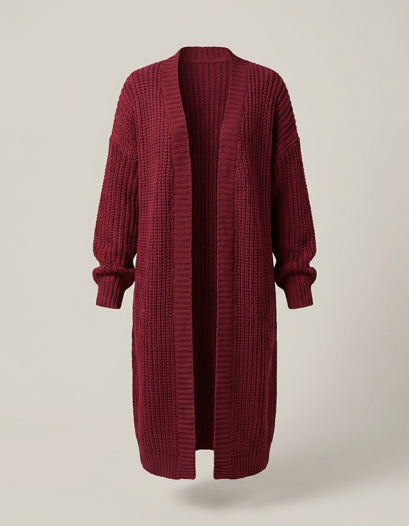 PLUXSTYLE::numise::alice-longline-cardigan::pack-crimson-red