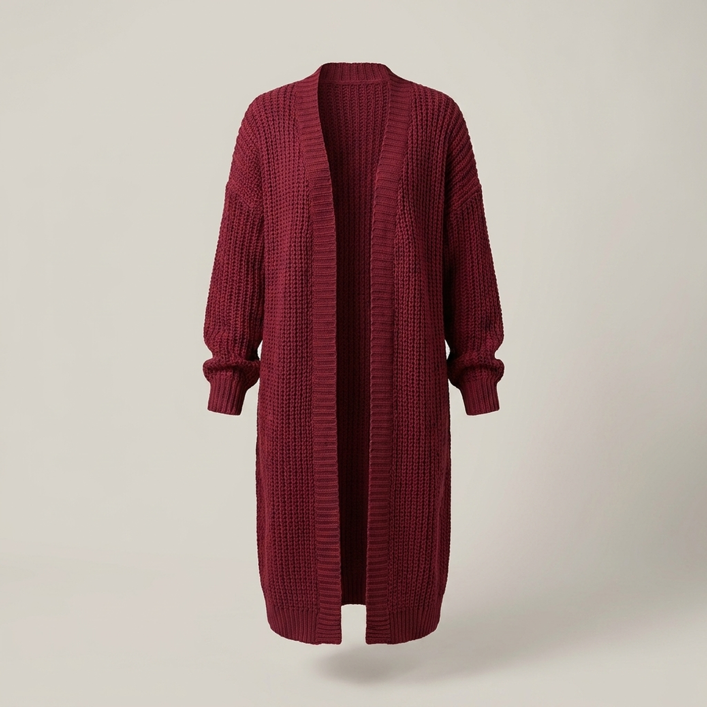 PLUXSTYLE::numise::alice-longline-cardigan::pack-crimson-red