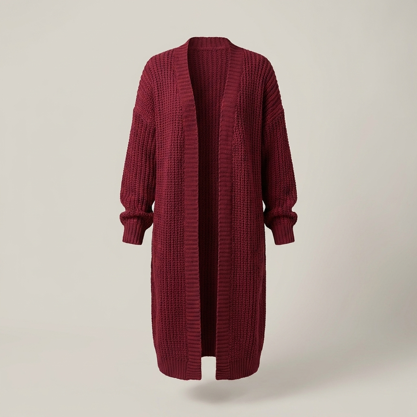 PLUXSTYLE::numise::alice-longline-cardigan::pack-crimson-red