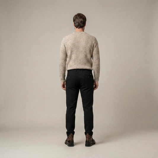PLUXSTYLE::numise::alloro-tailored-fit-pants::back