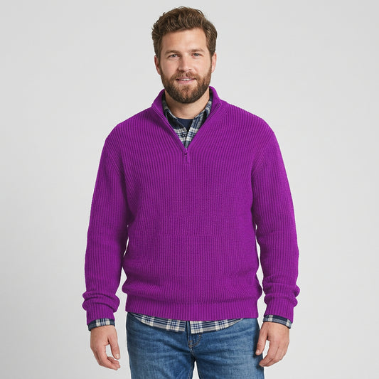 Refined Half-Zip Collar Sweater