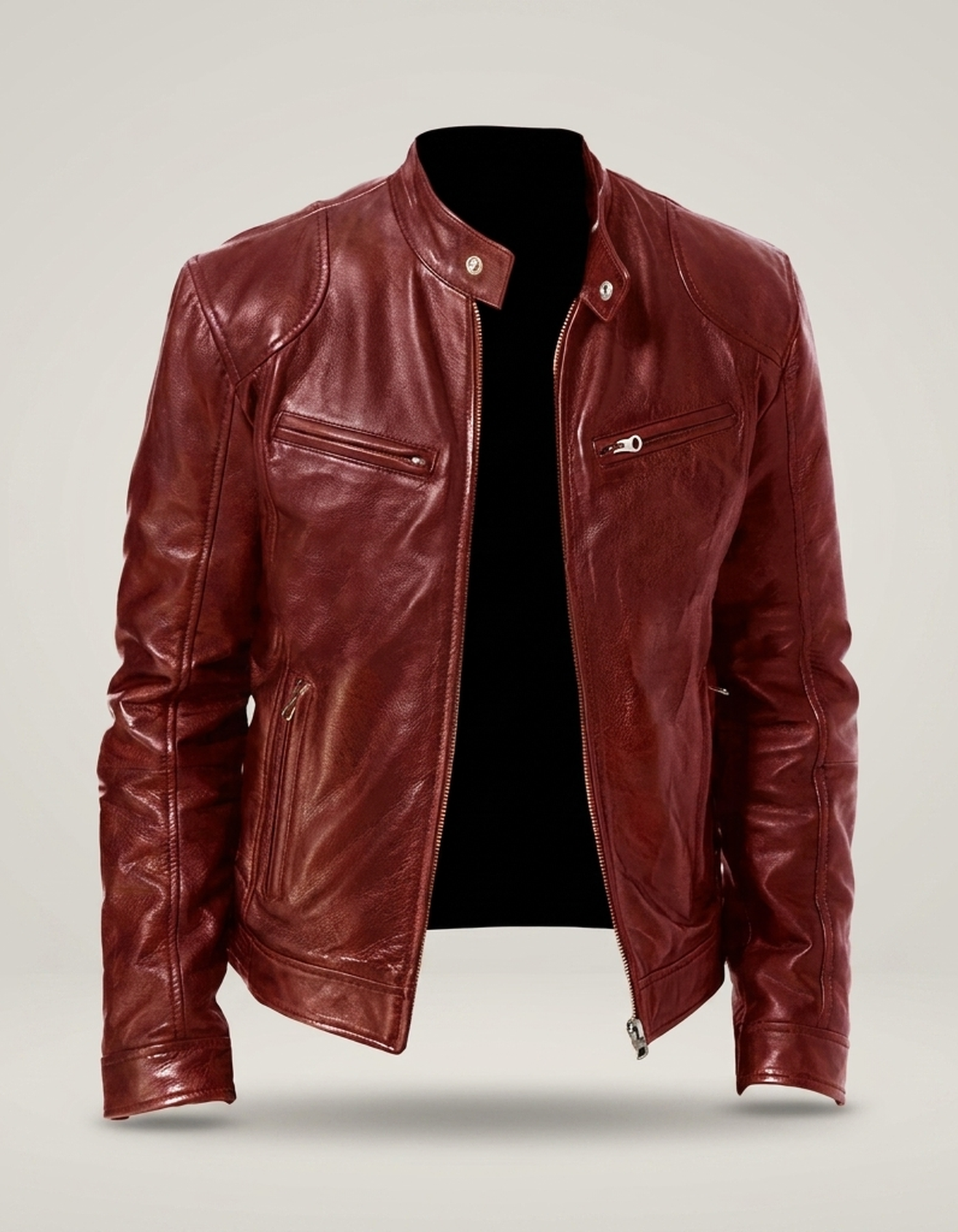 PLUXSTYLE::numise::mens-multi-zip-parka::pack-red