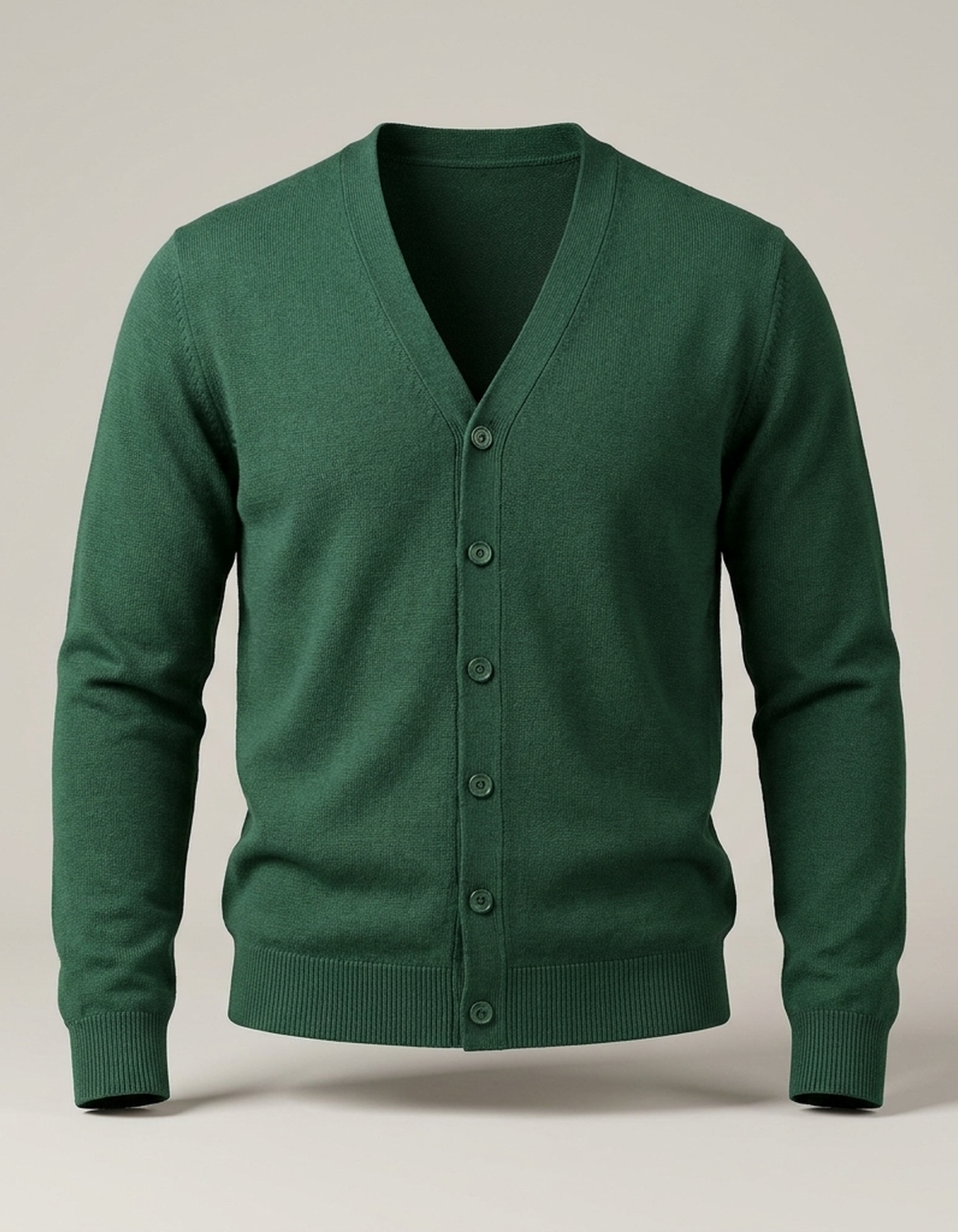 PLUXSTYLE::numise::mens-everyday-v-neck-cardigan::pack-green