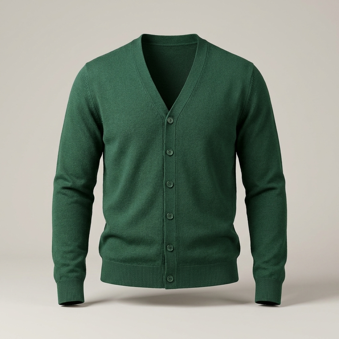 PLUXSTYLE::numise::mens-everyday-v-neck-cardigan::pack-green