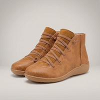 PLUXSTYLE::numise::womens-supportive-ankle-boots::closeup-detail