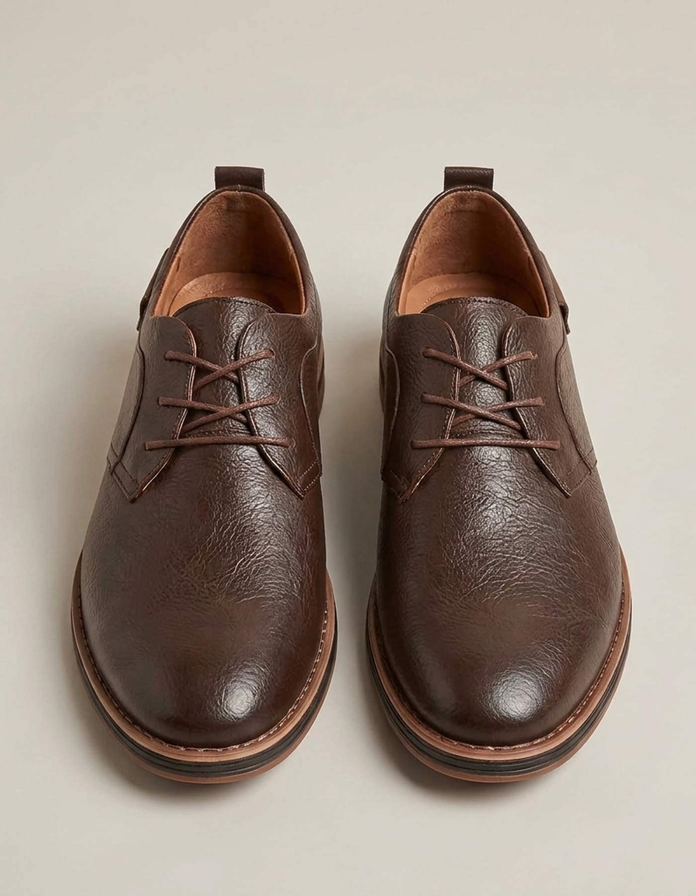 PLUXSTYLE::numise::mens-comfort-fit-textured-dress-shoes::pack-brown