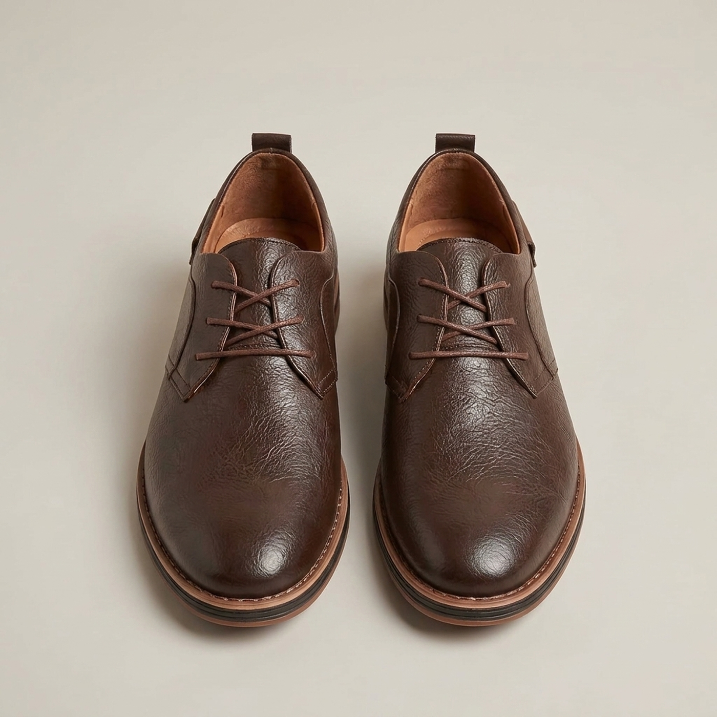 PLUXSTYLE::numise::mens-comfort-fit-textured-dress-shoes::pack-brown