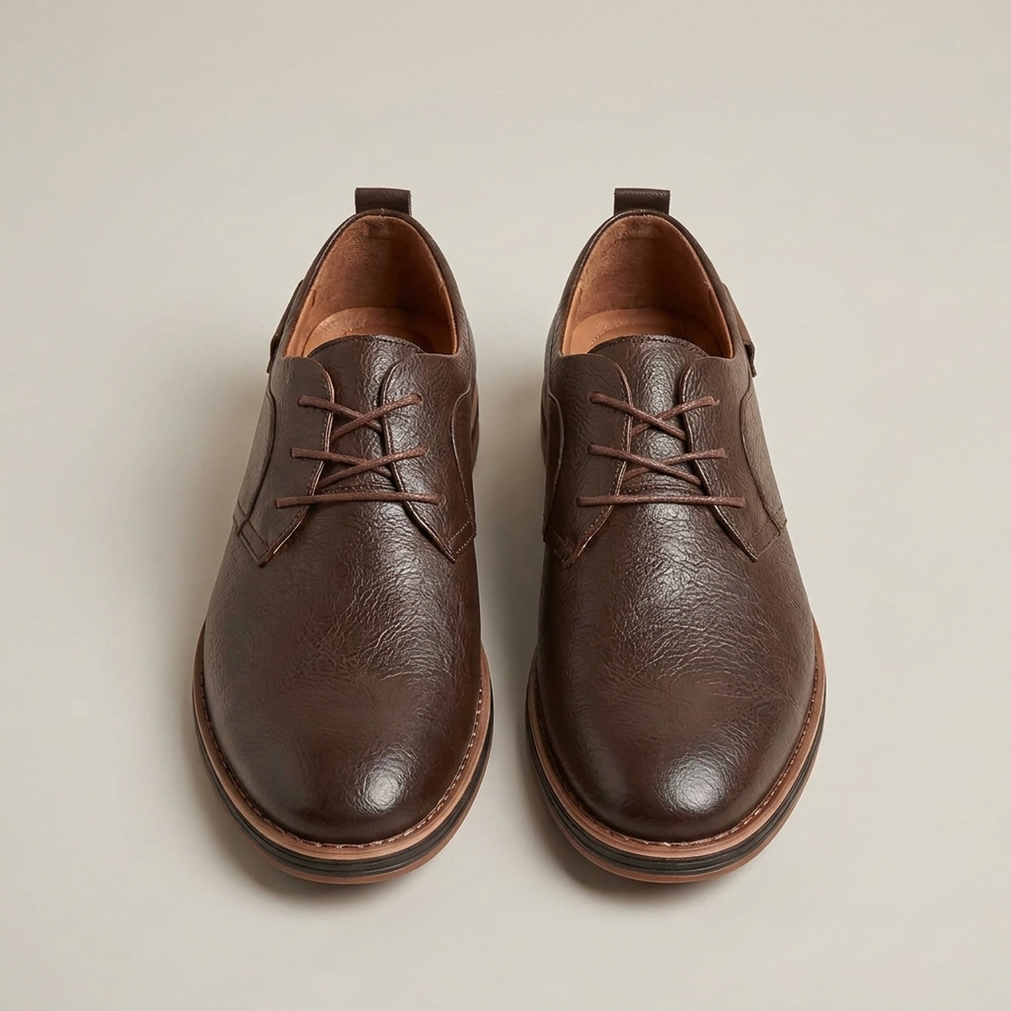 PLUXSTYLE::numise::mens-comfort-fit-textured-dress-shoes::pack-brown