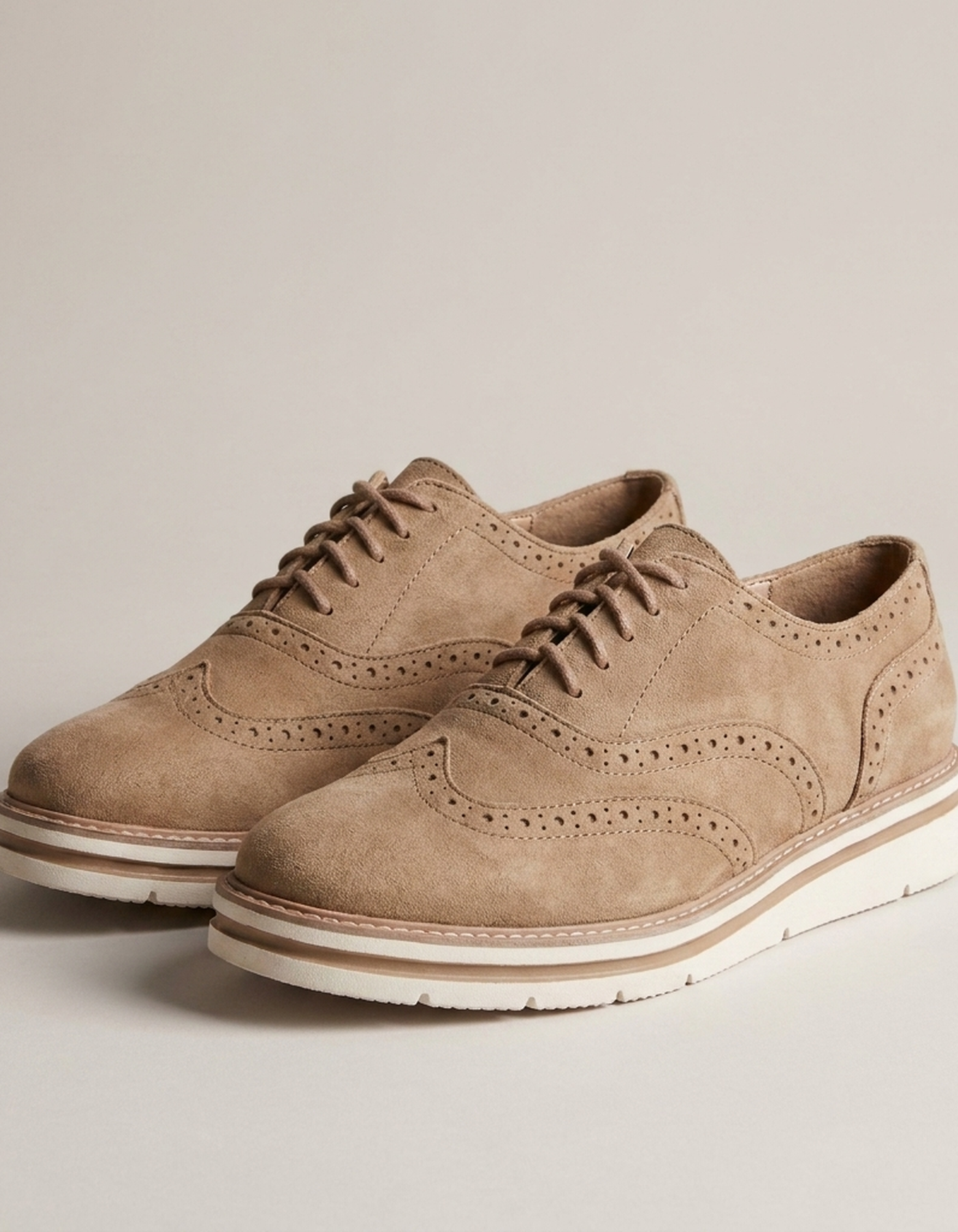 PLUXSTYLE::numise::wingtip-platform-oxford-shoes::pack-khaki