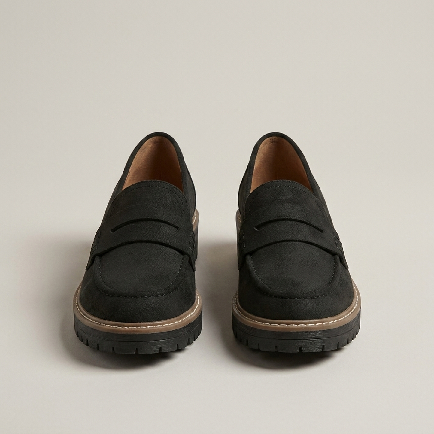 PLUXSTYLE::numise::chunky-slip-on-loafers::pack-black