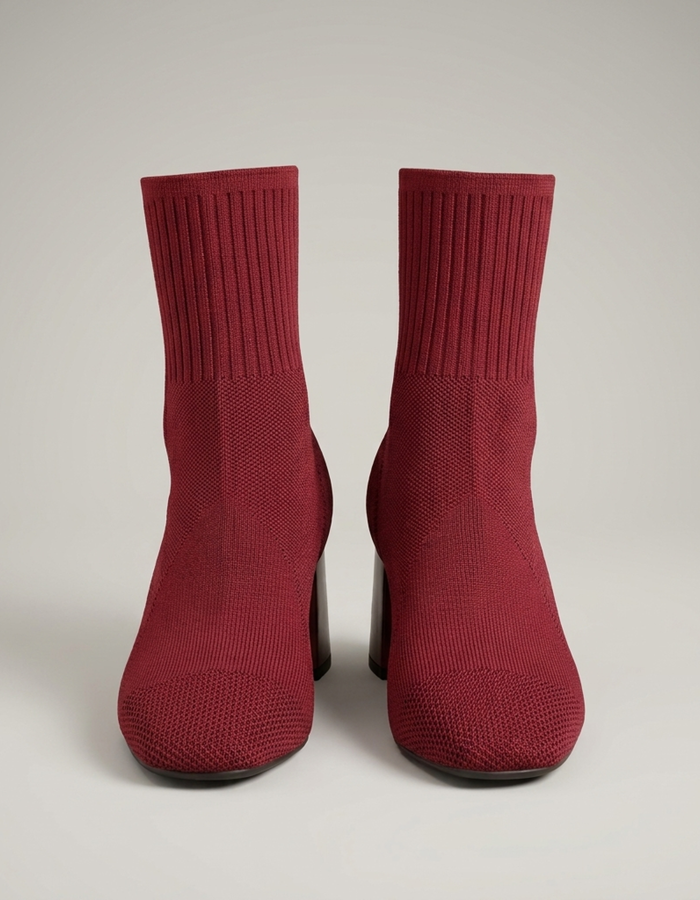 PLUXSTYLE::numise::pointed-toe-slip-on-ankle-boots::pack-red