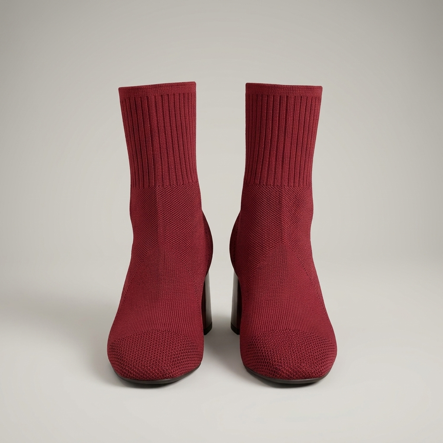 PLUXSTYLE::numise::pointed-toe-slip-on-ankle-boots::pack-red