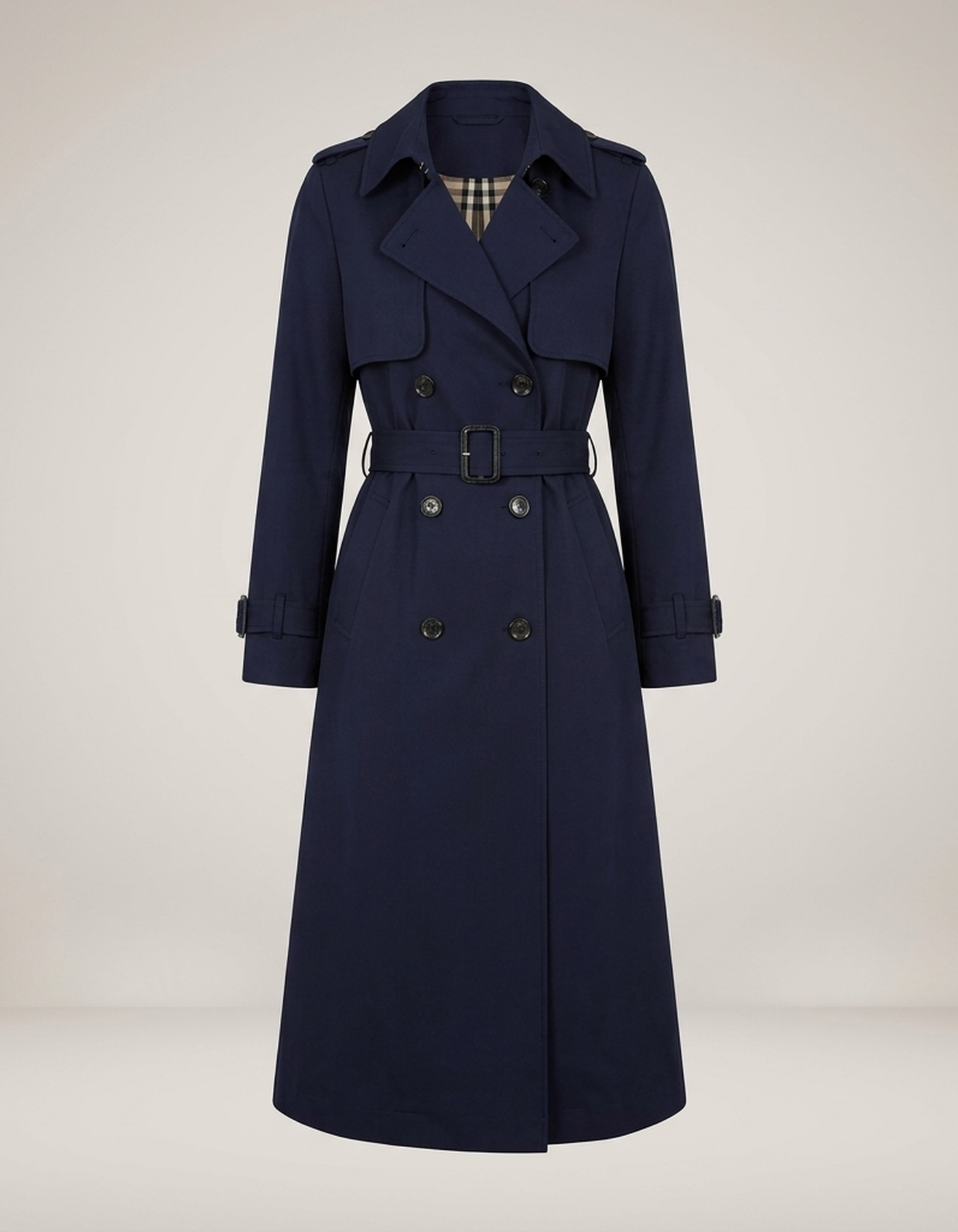PLUXSTYLE::numise::double-breasted-parka::pack-navy-blue