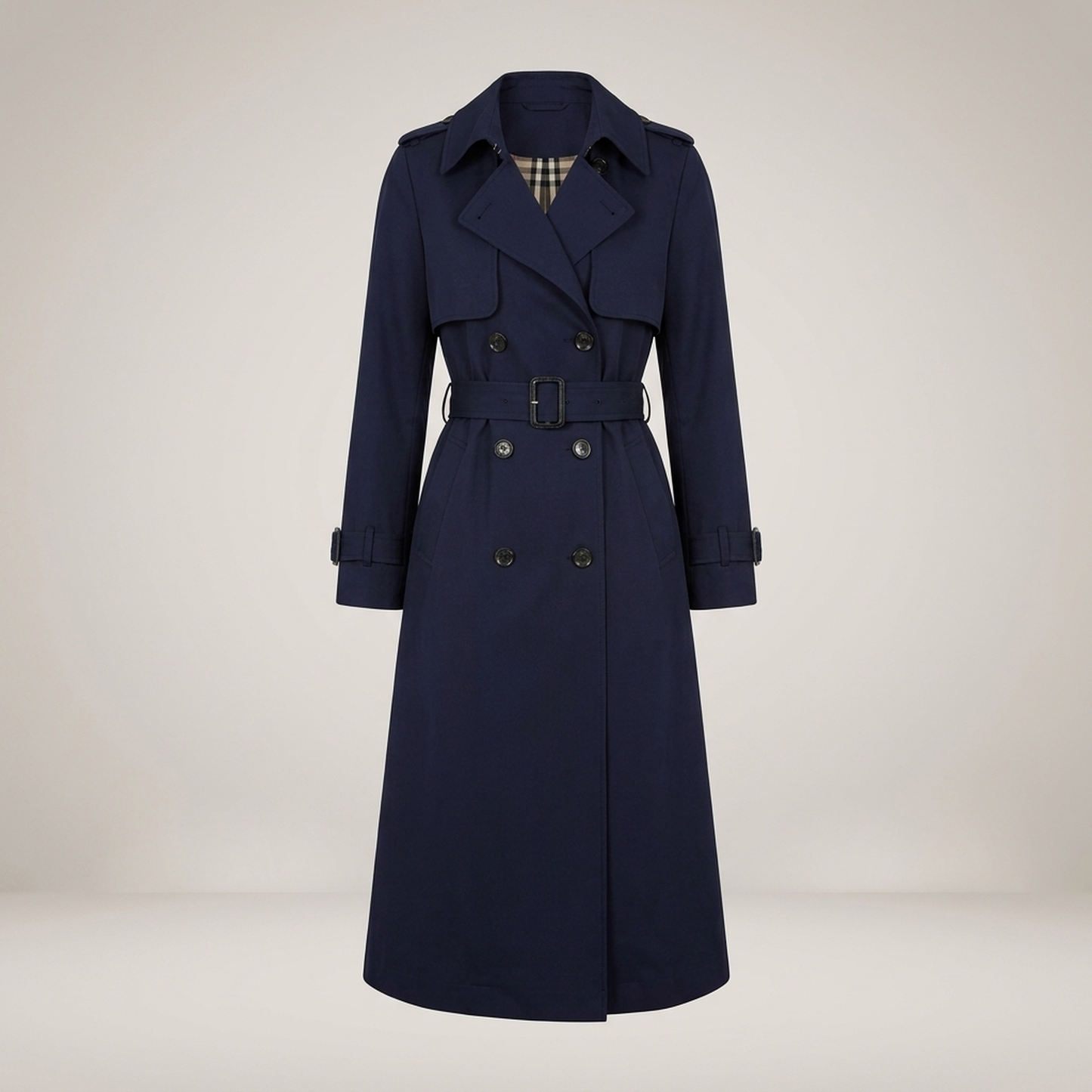 PLUXSTYLE::numise::double-breasted-parka::pack-navy-blue