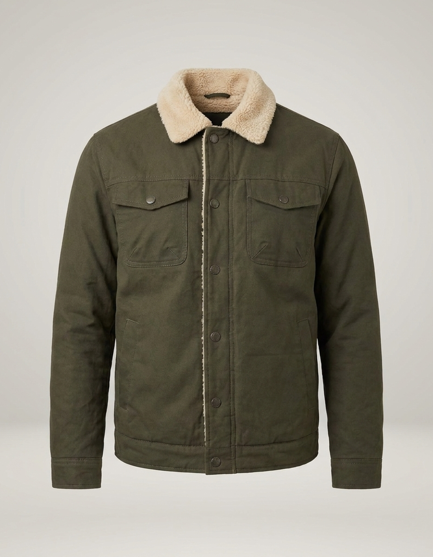 PLUXSTYLE::numise::mens-bomber-cut-parka::pack-army-green