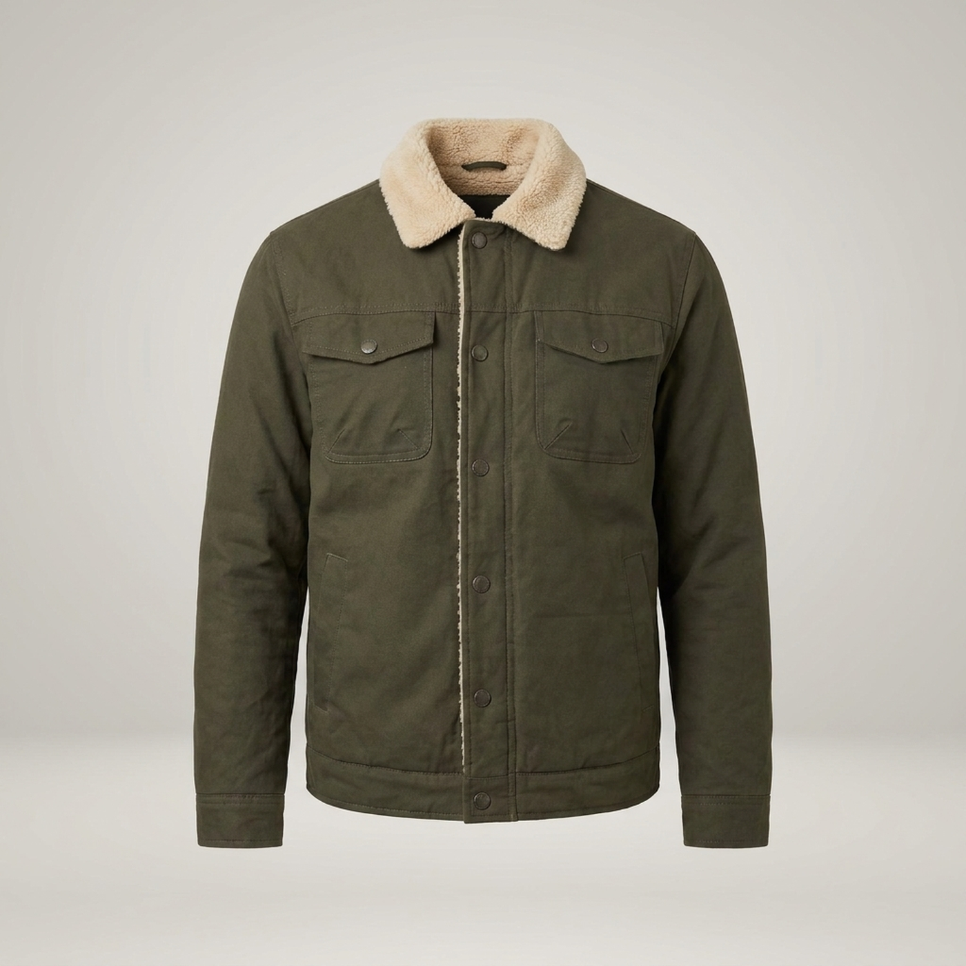 PLUXSTYLE::numise::mens-bomber-cut-parka::pack-army-green