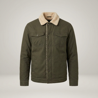 PLUXSTYLE::numise::mens-bomber-cut-parka::pack-army-green