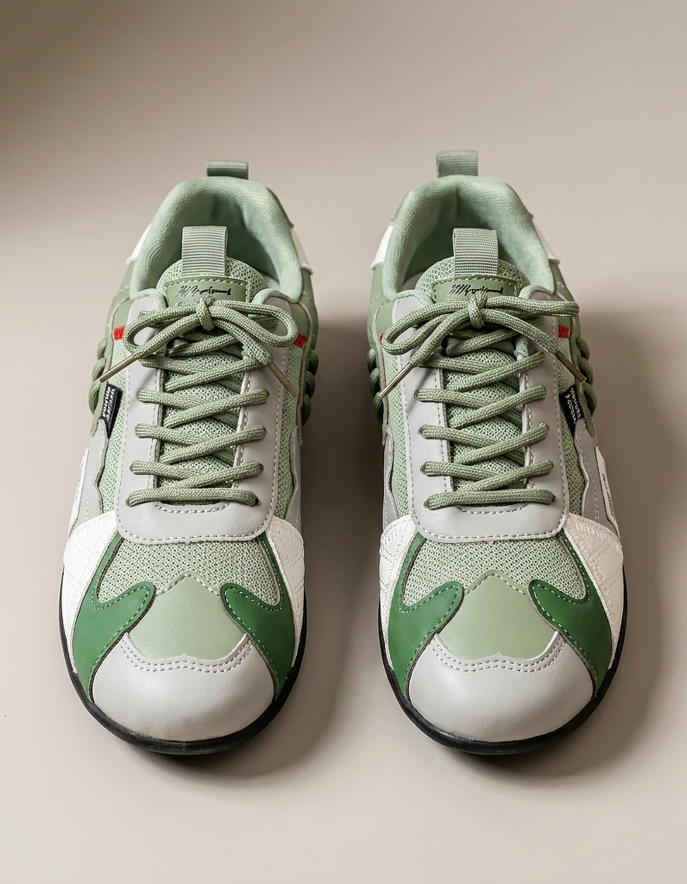 PLUXSTYLE::numise::color-block-retro-sneakers::pack-green