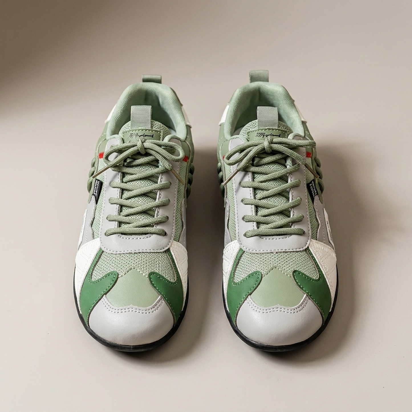 PLUXSTYLE::numise::color-block-retro-sneakers::pack-green