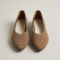 PLUXSTYLE::numise::womens-pointed-toe-ballet-footwear::pack-light-brown